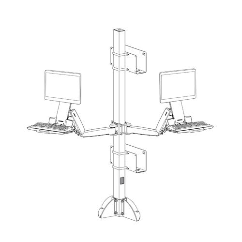 Ergotron Command Mounting Post Floor dealers in chennai